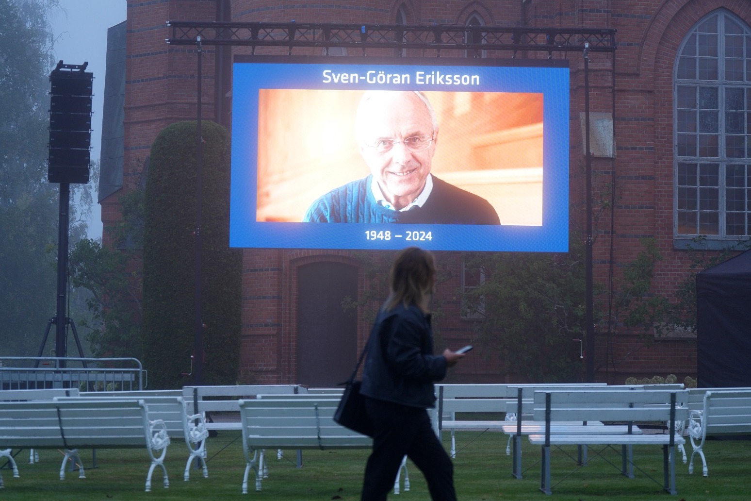 Mourners arrive for Sven-Goran Eriksson funeral in Sweden