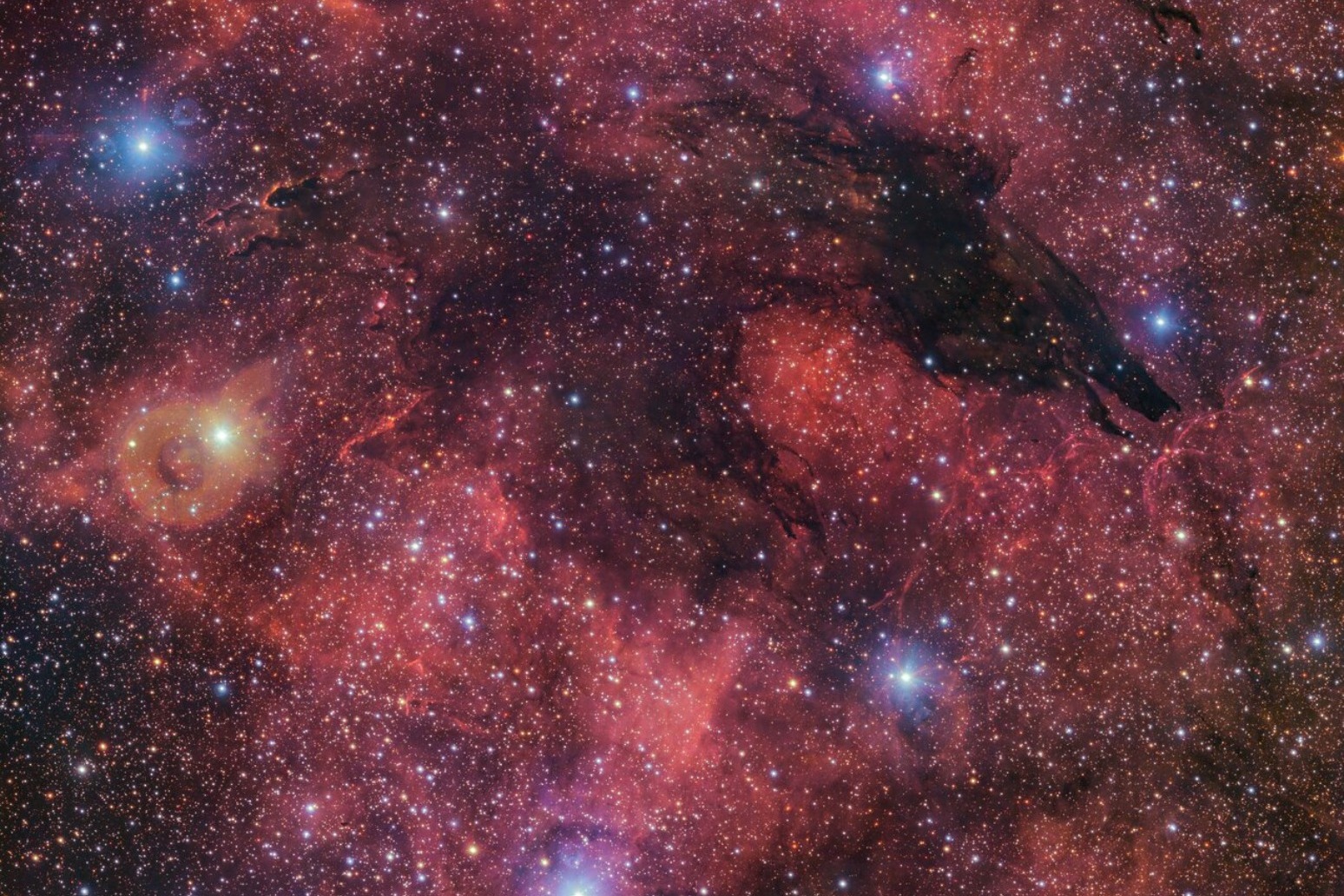 New image captures a ‘dark wolf’ in the cosmic sky