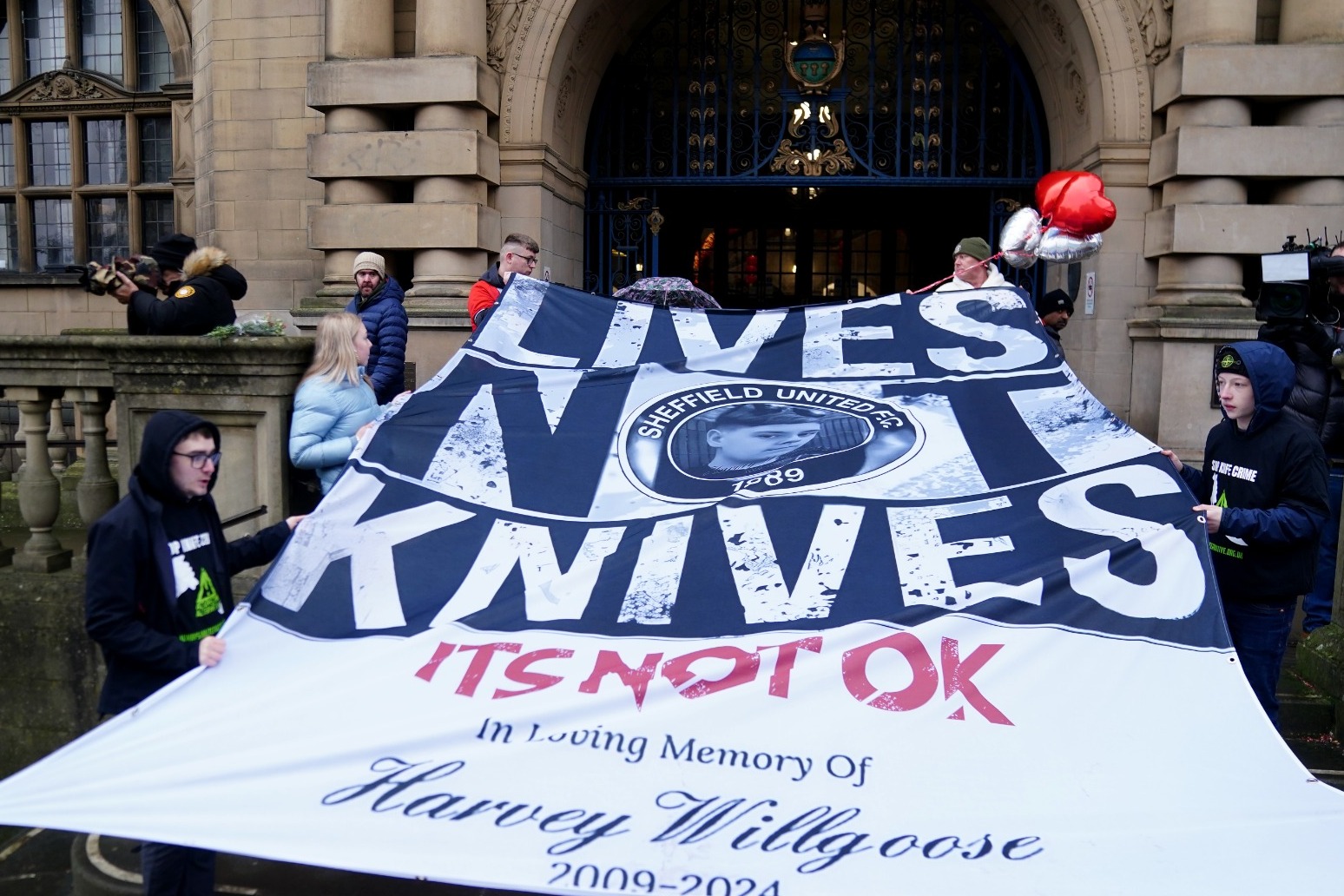 Hundreds gather for march in memory of boy 15 stabbed to death at school